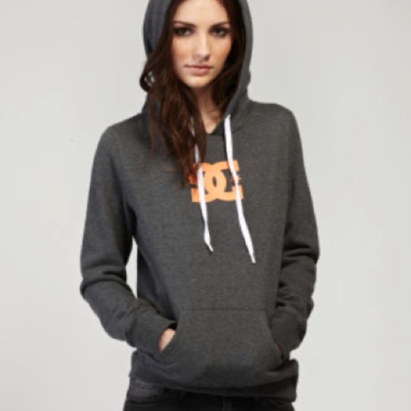 DC Tops - DC Pullover Sweater Hoodie DC Logo Sz S